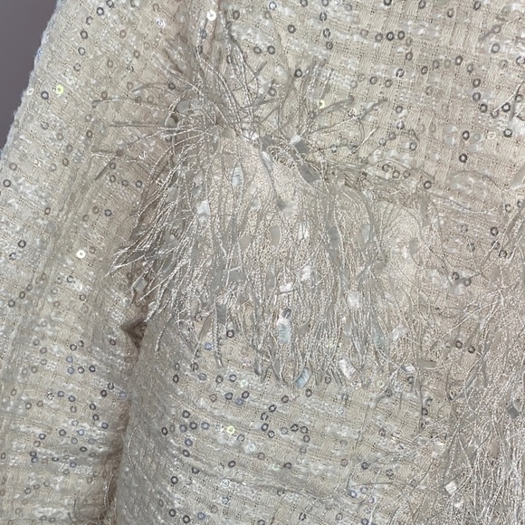 English Factory White Textured Blazer - Picture 4 of 12